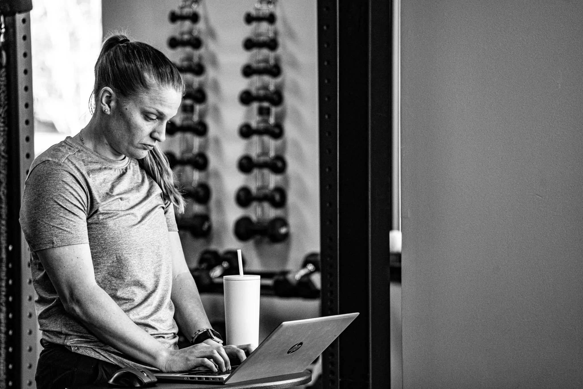 Working session at the desk
